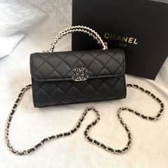 ノベルティ ショルダーバッグ ゴールドチェーン ブラック VIP限定