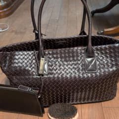 希少】土屋鞄 ニッティングメッシュ トートバック ダークブラウン 