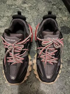 BALENCIAGA バレンシアガ トラックスニーカー ブラック レッドのサムネイル