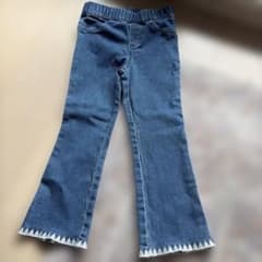 H&M デニム　フレアパンツ　フレアデニムパンツ　100