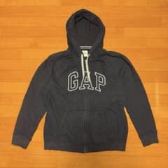 GAP ネイビー　フルジップ　フーディ Lサイズのサムネイル