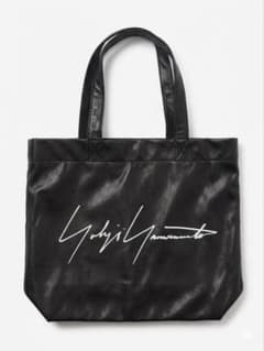 Yohji Yamamoto 青山店限定ノベルティ ブラックレザートートバッグ 