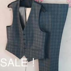 [SALE] メンズ スーツ パンツ & ベスト ネクタイ 付のサムネイル