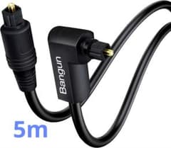 90度光デジタルケーブル TOSLINK トスリンク デジタルオーディオ5.0m