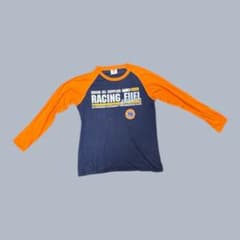 76 エンジンオイル Tシャツ オレンジ/ネイビーのサムネイル