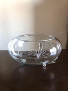 時代 古硝子 ガラス 水盤 水鉢 睡蓮鉢 金魚鉢 花器 アンティークガラス 時代 古硝子 ガラス 水盤 水鉢 睡蓮鉢 金魚鉢 花器 アンティーク