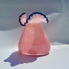 【匿名配送】　フラワーベース花瓶　アンティーク　ピンク　北欧　ディズニーのサムネイル