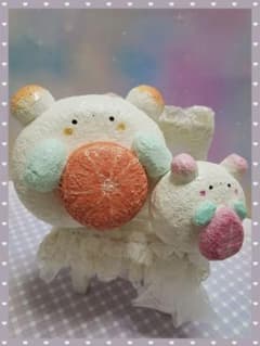 手作りスクイーズ♡くまさんフルーツ大福セットのサムネイル