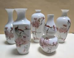花鳥図 一輪挿し 5点セット ミニ花瓶のサムネイル