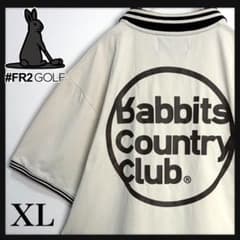 美品】FR2 GOLF ゴルフ☆サークルロゴ ポロシャツ 刺繍ロゴ 希少XL