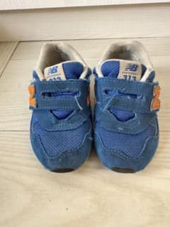 New Balance ニューバランス　14cm スニーカー ブルー オレンジのサムネイル