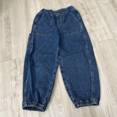 GU デニムワイドワークジョガーパンツ　140のサムネイル