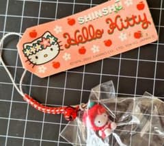 2002年 初期モデルご当地キティ 信州限定りんご 根付Hello Kitty