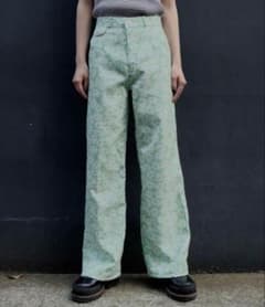 shury vintage pants花柄グリーンワイドパンツのサムネイル