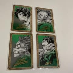 ヒロアカ展 原画展 箔押しクリアカード 緑谷出久 デク4種 コンプリート