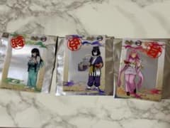 鬼滅の刃 宅麺 クリアカード 3枚セット 時透無一郎 伊黒小芭内 甘露寺蜜璃のサムネイル