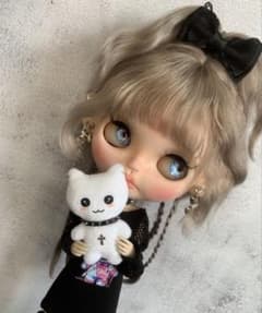 ドール用 白ねこ ミニぬいぐるみ ハンドメイド - メルカリ