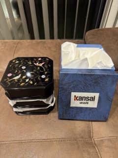 未使用】山本寛斎 Kansai urushi 三段重箱 鳳樹 5.0 隅切 - メルカリ