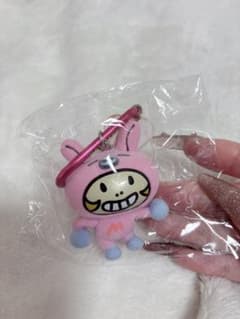 ミニモニ　カラビナつき　フロッキーマスコット　ピンクのサムネイル