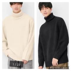 【GU】ローゲージタートルネックセーター(長袖)のサムネイル