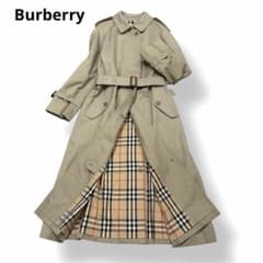 Burberry ステンカラーコート ベルト 裏地ノバチェック バーバリー