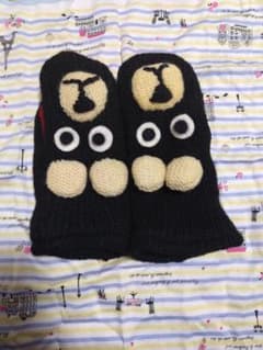 くまモチーフ ニットミトン 手袋のサムネイル