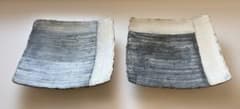 ココチ舎 Cocochiya（市野雅利）角皿2枚組インディゴ18.5cm 丹波焼
