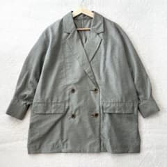 25ss レサージュ シルク混 シアー ムジ ドルマンジャケット F カーキ