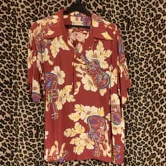 Dry Bones アロハシャツ 38 M 赤のサムネイル