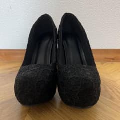 新品レースパンプス ヒール高さ12センチのサムネイル