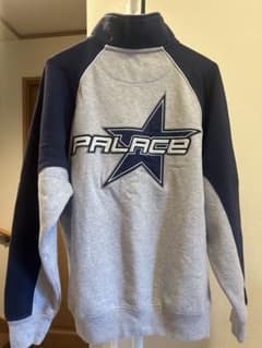 PALACE ハーフジップ トレーナー M グレー/ネイビーのサムネイル