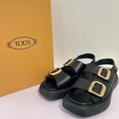 極美品】TOD'S トッズ ケイト レザー サンダル 厚底 ブラック 39