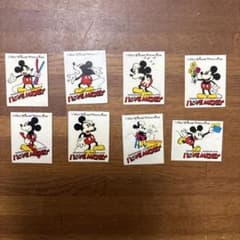 昭和レトロ　ミッキーマウスシール8枚　森永製菓のチョコレートのおまけのサムネイル