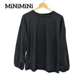 【新品】minimini store 長袖 カットソー 黒 Fのサムネイル