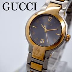 581 稼働 GUCCI レディース 時計 8900L デイト シルバー コンビ - メルカリ