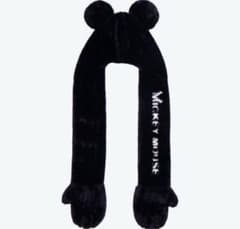 ミッキー　マフラー　ブラックのサムネイル