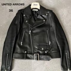 美品☆ユナイテッドアローズ ダブル ライダースジャケット ラムレザー