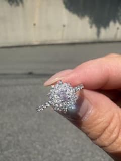 Pt950 ダイヤモンド3重取巻きリングピンクダイヤ　13号 Pt950 ダイヤモンド3重取巻きリングピンクダイヤ 13号 - メルカリ