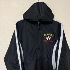 Sport-Tek ナイロンコーチジャケット 刺繍ロゴ US古着 ブラック S