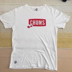 チャムス 人気のホワイト&レッドTシャツ Lサイズのサムネイル