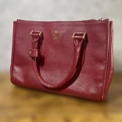 ATAO アタオ ショルダーバッグ 2way レザー レッド ボルドー シボ革