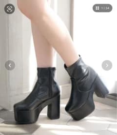 12cm厚底ストレッチショートブーツのサムネイル