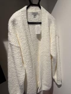 kashwere BOYFRIEND CARDIGAN M クリーム 新品タグのサムネイル