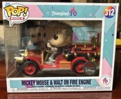 【限定品　レア】Funko POP ミッキー＆ウォルト 消防車 #312