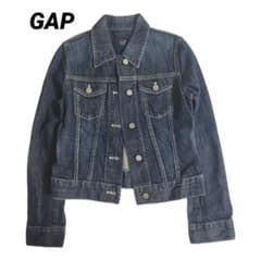 GAP ダークブルー デニムジャケット XXS ギャップ キッズ レディースのサムネイル