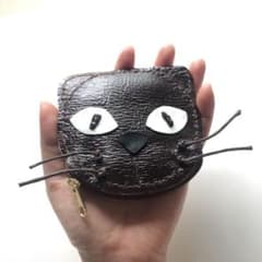 本革ネコちゃん小銭入れ、小物入れのサムネイル