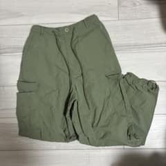 カーゴパンツ カーキ ウエストドローコードのサムネイル