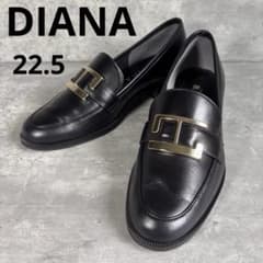未使用級】DIANA ダイアナ ローファー バックル ラウンドトゥ 本革 