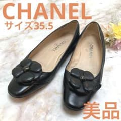 美品❣️CHANELシャネルカメリアココパンプスフラットシューズ35.5靴