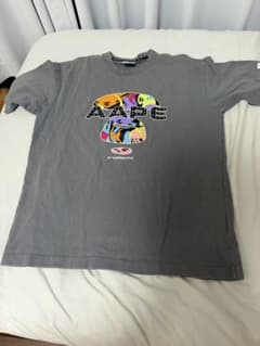 AAPE BY A BATHING APE カラフル迷彩 Tシャツ グレー